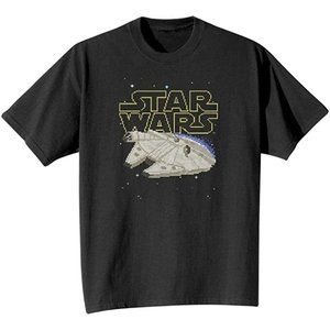 DELTA PRO WEIGHT -‎ Men's Star Wars Falcon Squared T-Shirt, Black, Small, NWT